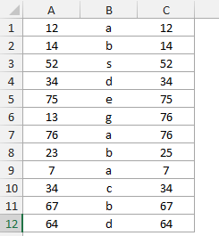 tabla para obtener diferencias entre columnas en excel
