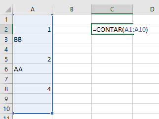 función contar si excel ejemplo