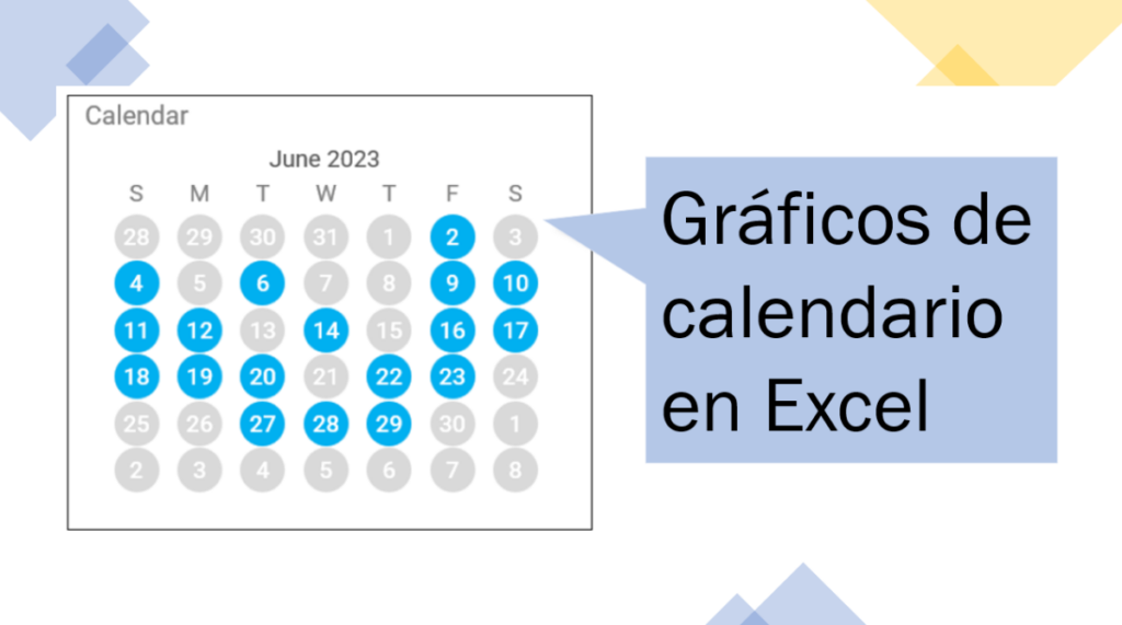 Gráficos de calendario en Excel